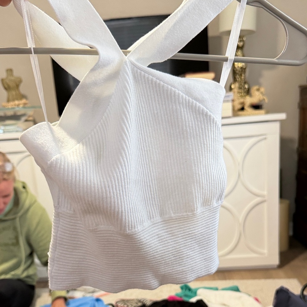 Abercrombie & Fitch White Tank Top
